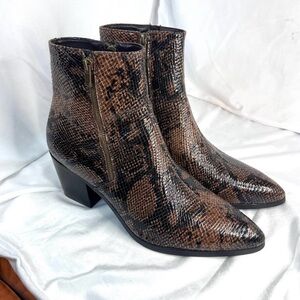 ASOS Brown Snake Print Boots